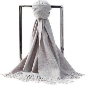 Luxury Veola Scarf, Shawls 78''×24'' Grey